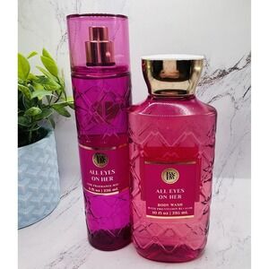NEW! Bath & Body Works ALL EYES ON HER Mist & Shower Gel (Set of 2-Full Size)